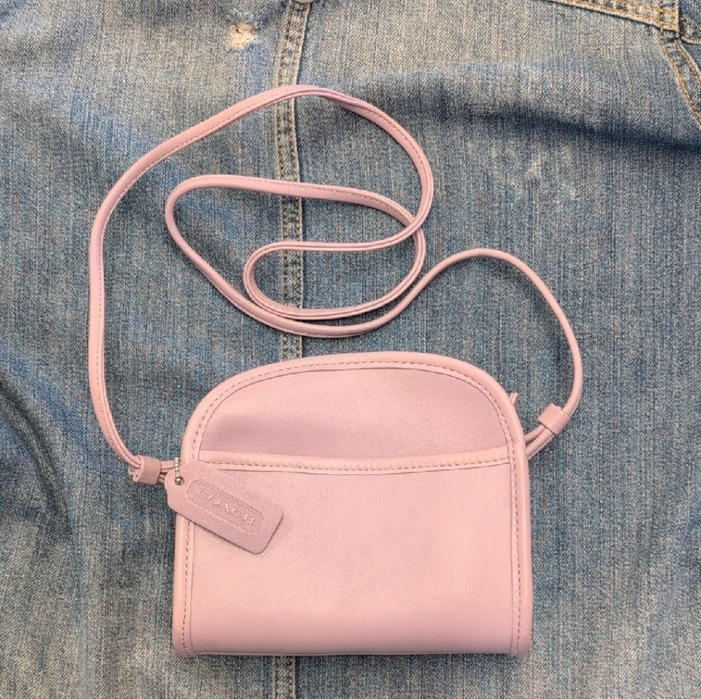 Coach Pink Dome-Shaped Crossbody Bag with Matte Finish